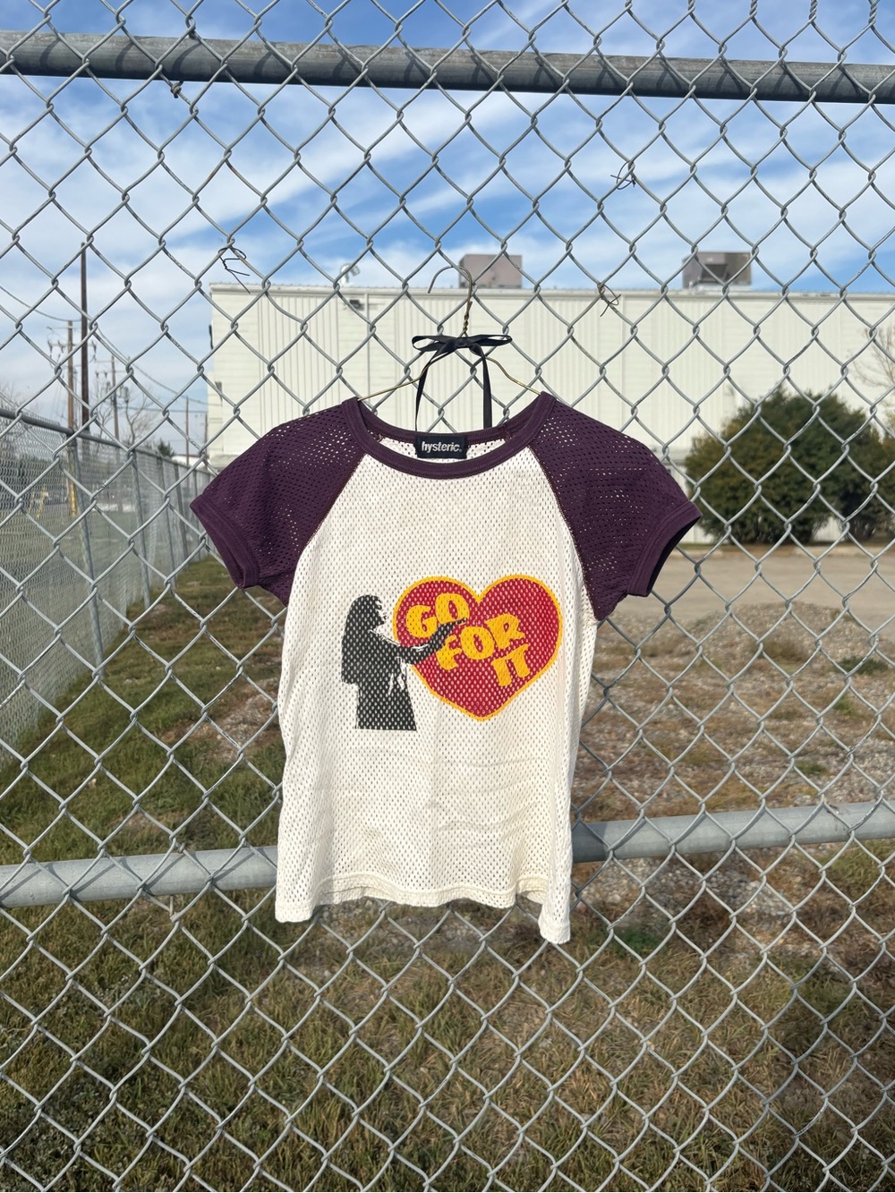 “Go for it” Hysteric Glamour Mesh Tee